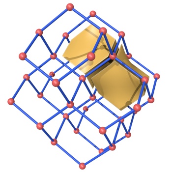 The diamond net with one adamantane cage